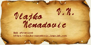 Vlajko Nenadović vizit kartica